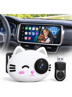 2-in-1 Baby Car Camera & Wireless Adapter - 1080P Monitor for Safe Travel